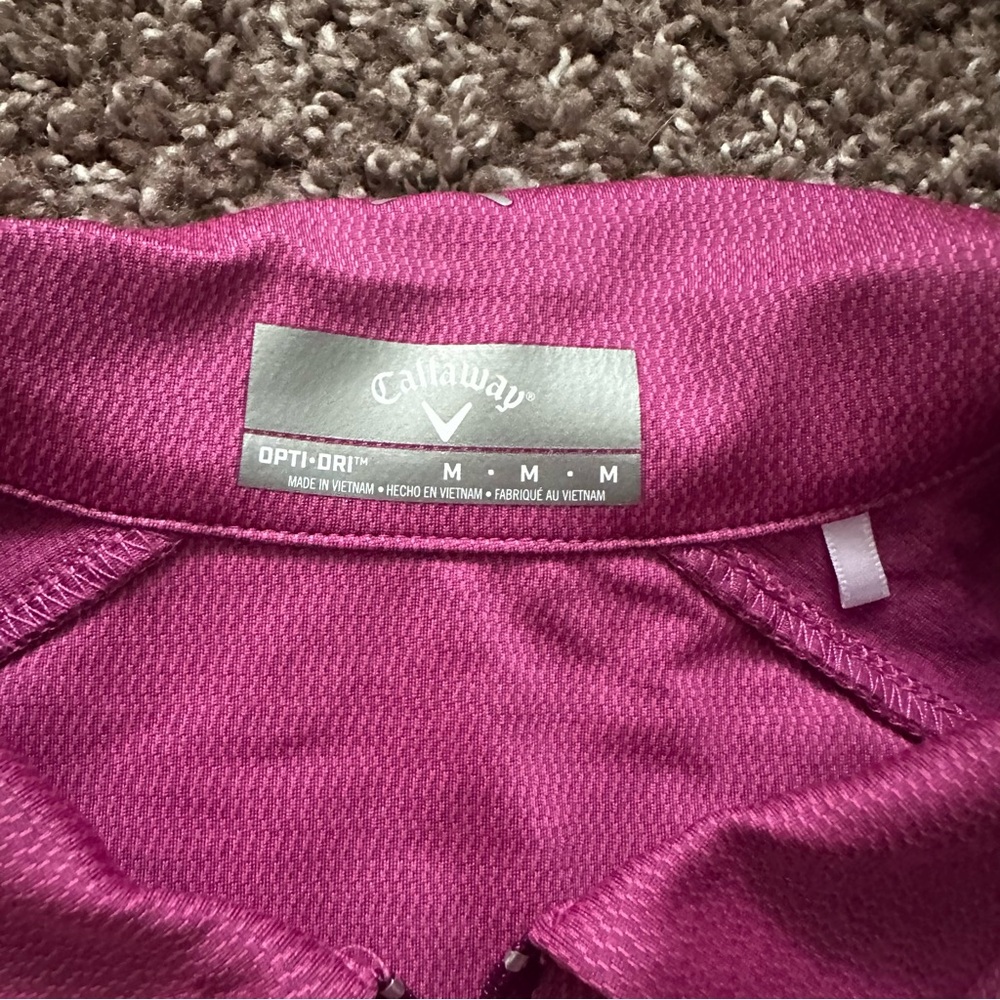 Callaway Women’s Purple Sleeveless Golf Polo Tank Opti-Dri Performance Size M - Picture 6 of 7